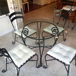 Glass Top Table Chairs And Bar Stools