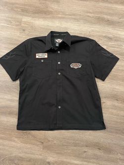 Harley-Davidson Black Button-Up Work Shirt