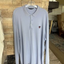 Long Sleeve Golf Polo 100 % Cotton - XL- New Condition 