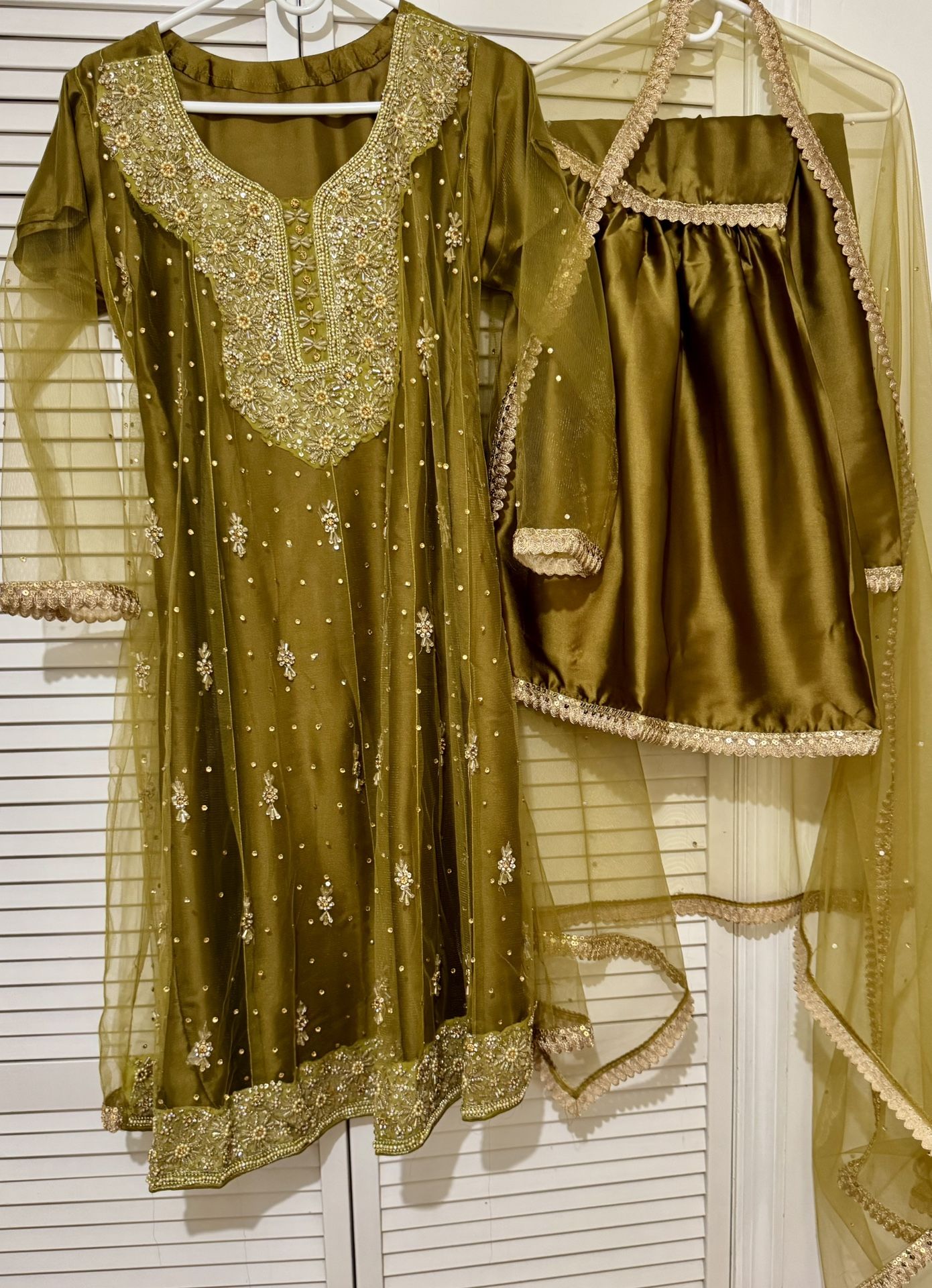 Net Formal Gharara Dress