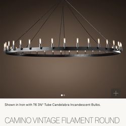 Restoration Hardware black chandeliers (73 Inch)