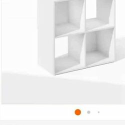 White 4 Cube Shelving Unit Bookcase End Table