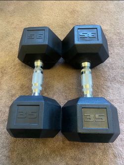 CAP Barbell, 35lb Coated Hex Dumbbell, Single