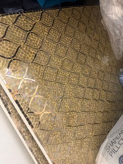 Gold Mosaic Glass Tile Panel