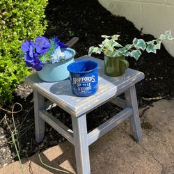 Decorative “distressed” Stool - with decor - $25.00 for all or indiv priced