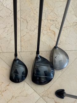 Left handed driver 3 wood 5 wood Taylormade Callaway Ogio bag