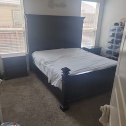 King Size Bed Frame And 2 Nightstand