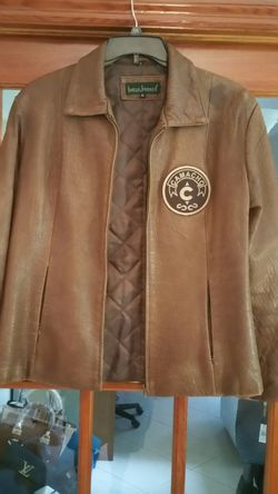 Vintage Brown Leather Jacket Camacho Cigars