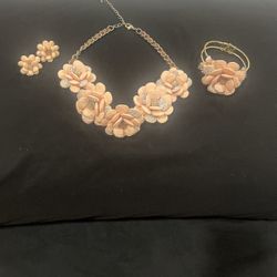 Betsy Johnson Necklace, Bracelet And Earrings 