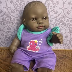 African American Baby Doll with Sting Ray Outfit 8.5" T Realistic Eyes