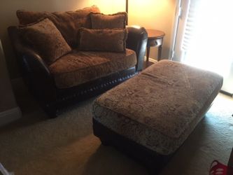 Loveseat and ottoman