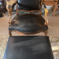 Second hand antique leather chairs online sale