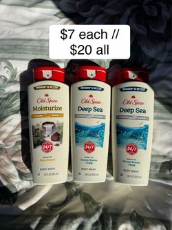 Old Spice Moisturize and Deep Sea Body Wash