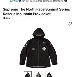 Supreme TNF summit Mountain Jacket