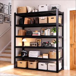 #A73- Garage Shelving Double Layer Column Garage Shelves, Adjustable Metal Shelving Commercial Grade Utility Rack