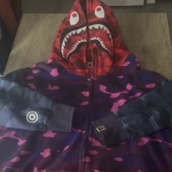 Bape Crazy Shark Multi Color Hoodie 