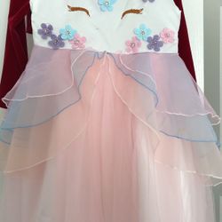 Unicorn dress size 5/6 girls