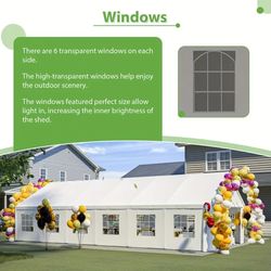 20×40 Feet Heavy Duty Party Tent, Large Wedding Event Canopy with Removable Side Walls - Outdoor Gazebo Style Commercial Shelter for Sports Events, Bl