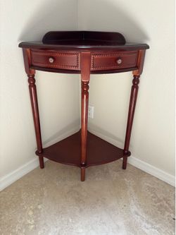 Cherry Wood Corner Table