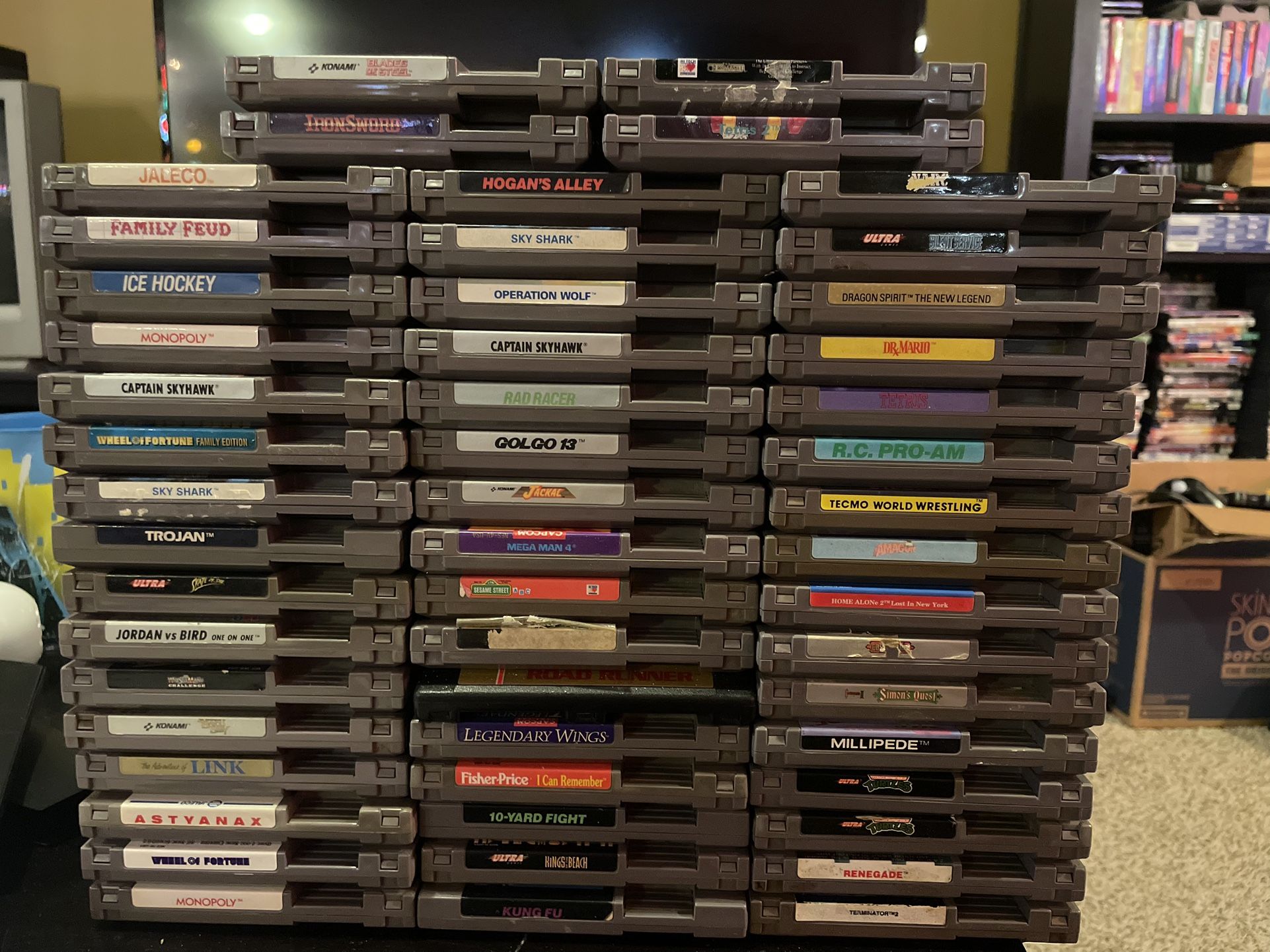 NES Nintendo Game Lot 53 Games Zelda Mario Mega Man Etc