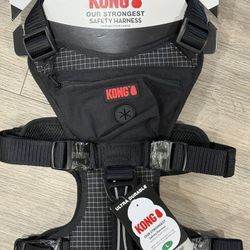 NEW Kong Ultra Durable Dog Harness Strong Safety Adjustable Black Size L 