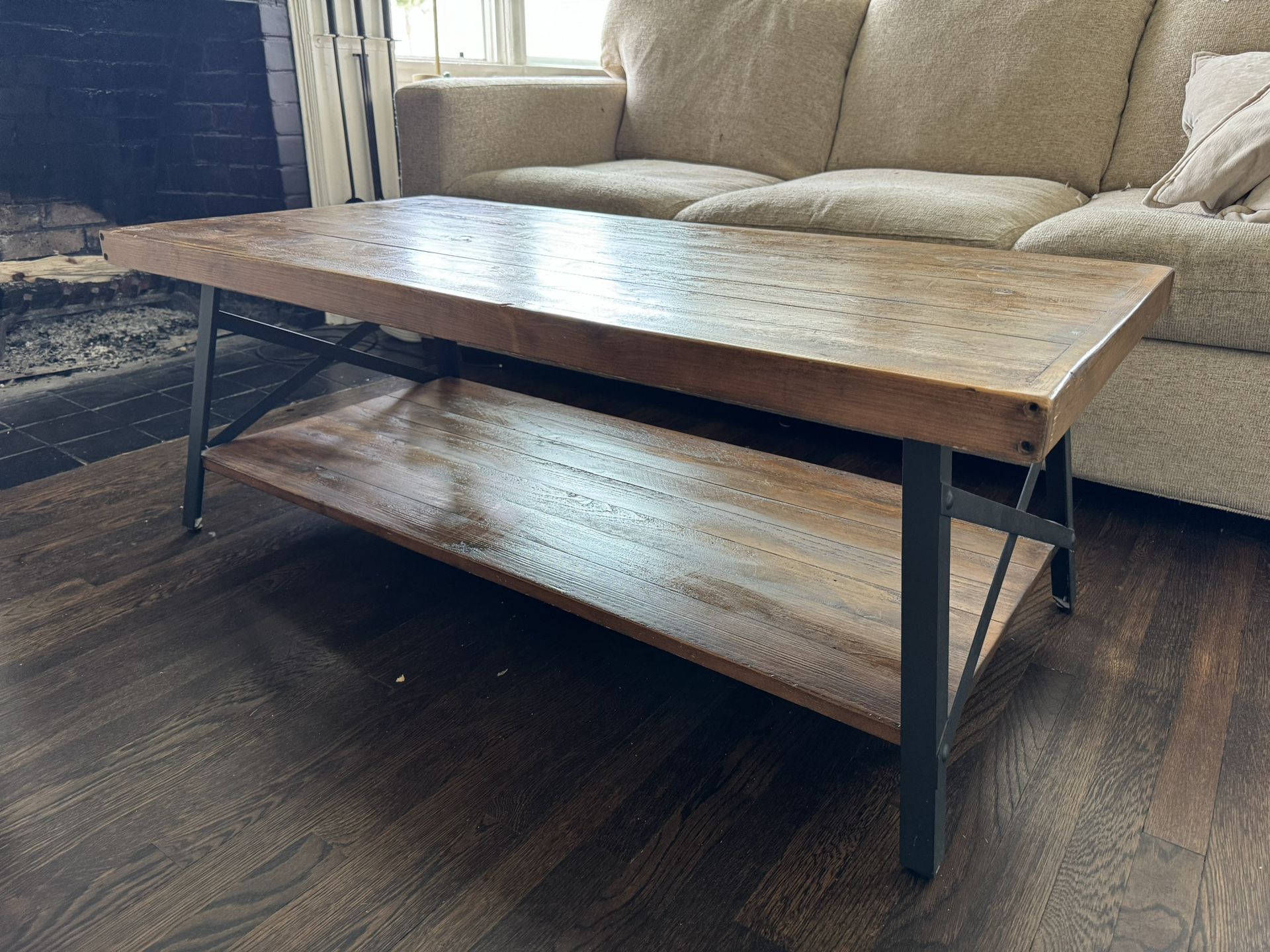 Wood & Iron Coffee Table