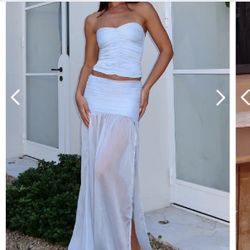 White Fox Boutique Baby blue Set 