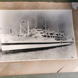 Large Antique Photograph of U. S. Navy Hospital Ship Consolation