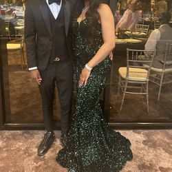  PORTIA & SCARLETT emerald prom dress 