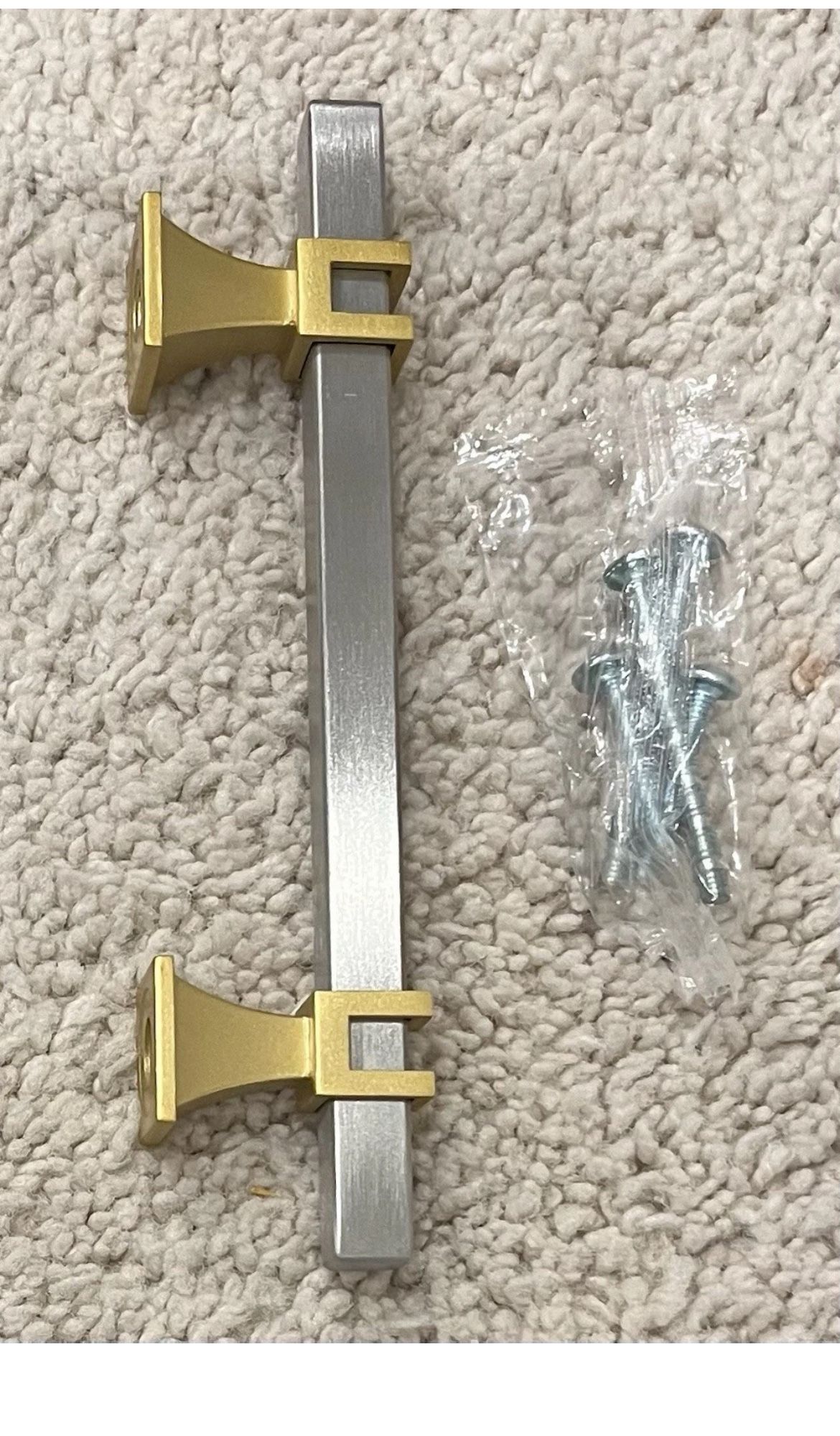 Haliwu Pack Of 20 - Gold Cabinet Pulls, Brushed Brass Cabinet Pulls Square Gold