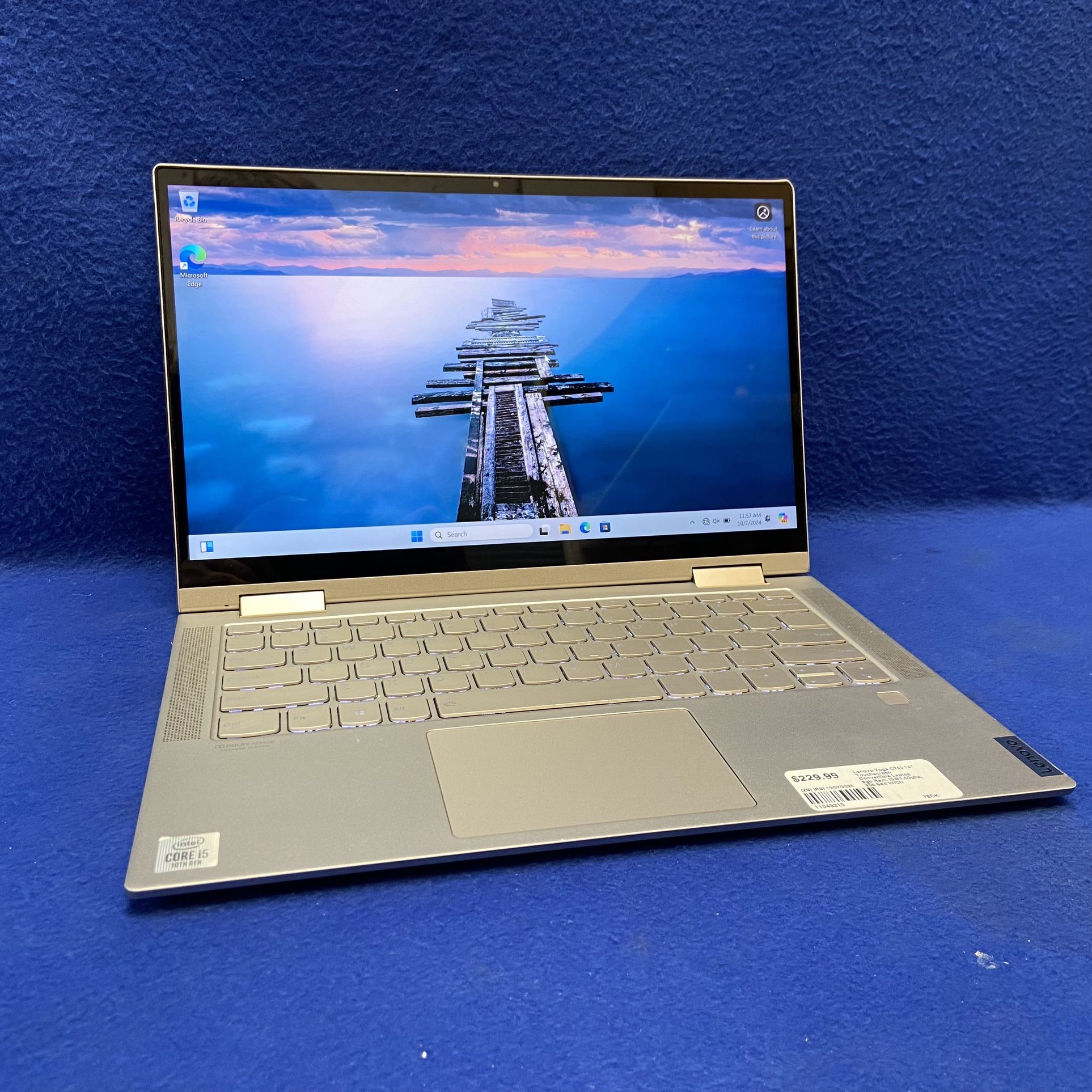 Lenovo Yoga C740 14” Touchscreen Convertible Laptop I5, 8GB Ram, 256GB SSD W/Charger 11049315