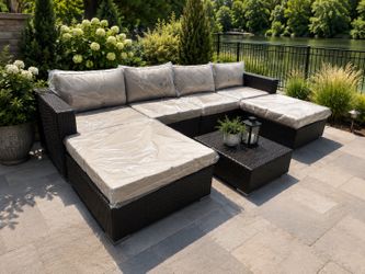 New 7pc outdoor patio furniture set Sunbrella fabric