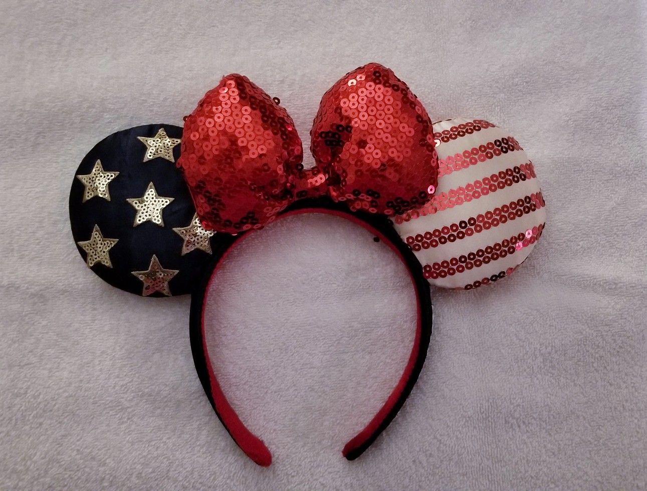 Minnie Mouse ears American flag