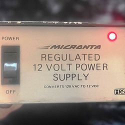 Vintage Radio Shack Micronta Regulated 12 Volt Power Supply
