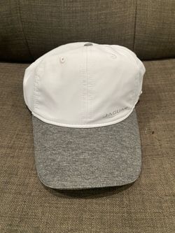 Jaguar Wordmark Cap White Gray Adjustable Strapback Hat