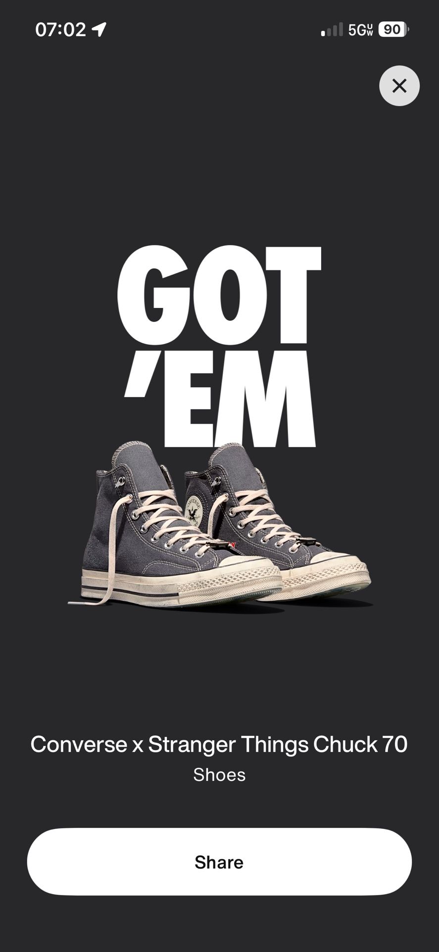 Converse Chuck 70 Hi “Stranger Things” Size 9 M