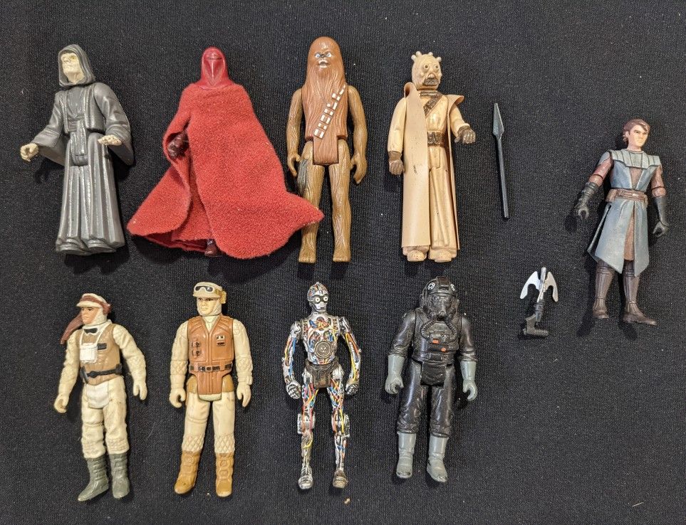 1977 to early 1980s Vintage Star Wars Action Figure Lot of 7