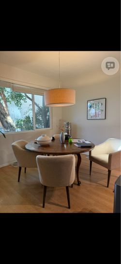 Wood table and chairs - great quality!