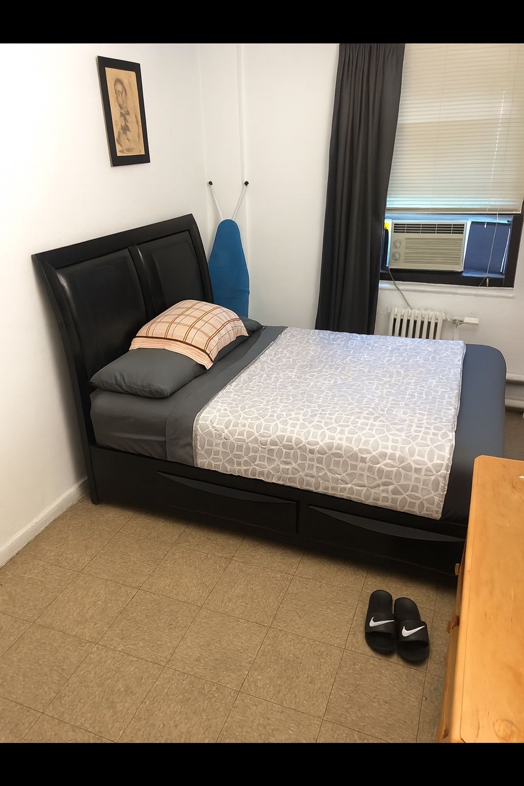 Leather Frame Bed  