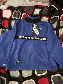 Ape by bape polar tech quarter zip size small