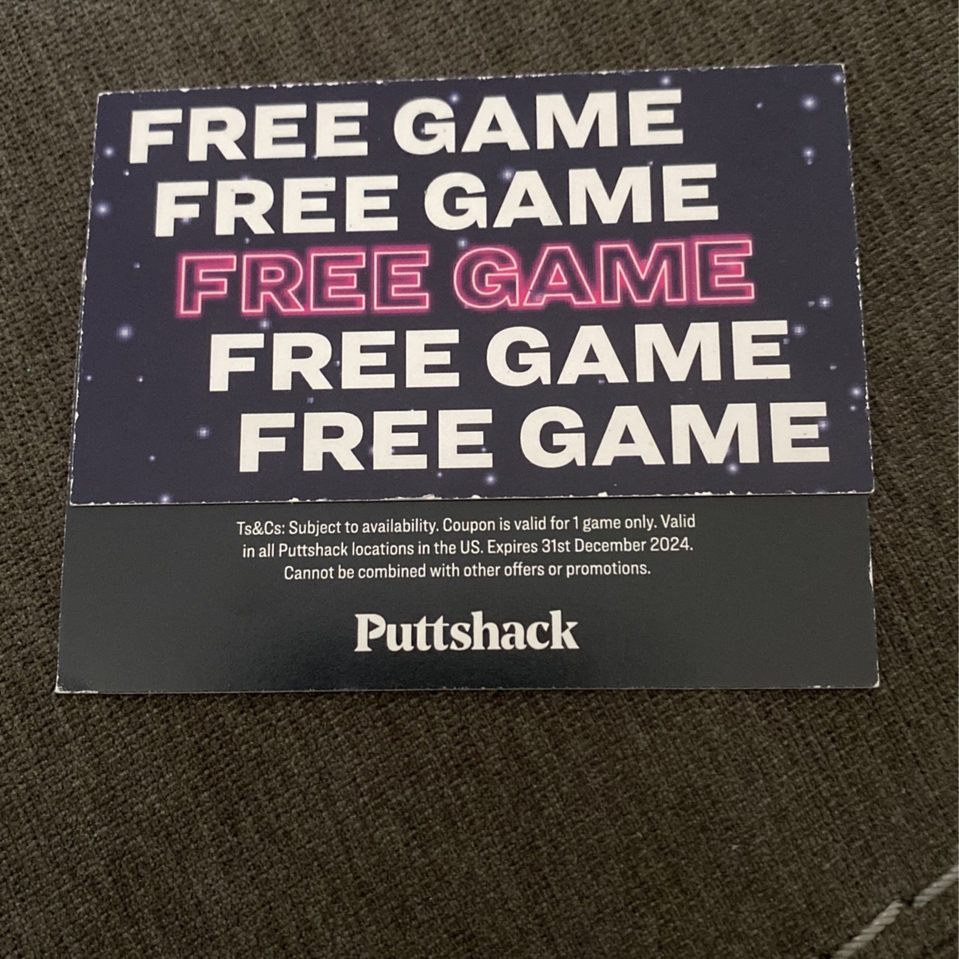 Puttshack Free Games Coupons 