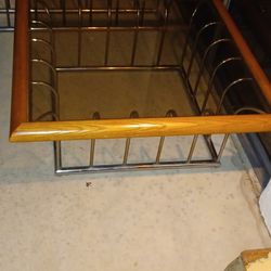 Milo Baughman Style Glass and Wood Coffee/Console Table Set $900obo