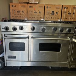 VIKING 48”WIDE ALL GAS RANGE STOVE IN STAINLESS STEEL