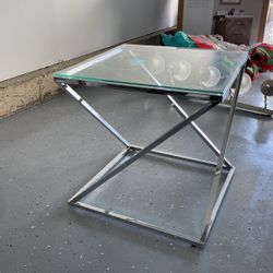 Glass End Table 