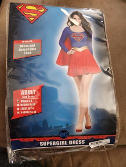 DC Supergirl Dress Adult Costume Small