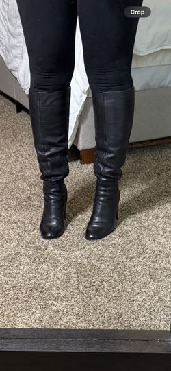 Black Pebble Leather Boots