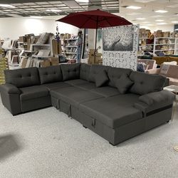 Extended Sleeper Sofa Bed Sectional Couch