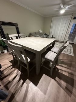 Dining table with 6 chairs