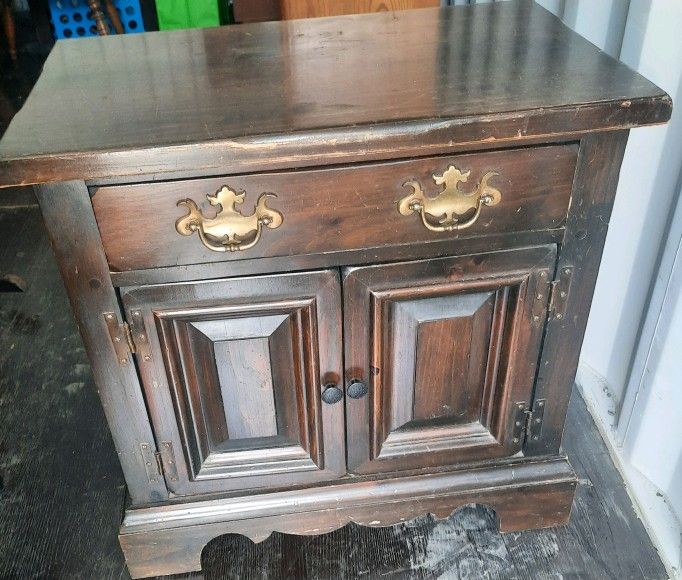 Antique Piece Of Furniture Solid Wood 