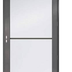 Andersen 4000 Series 36 in. x 80 in. Charcoal Gray Left-Hand Full View Retractable Aluminum Storm Door Store SKU# 1009-186-911